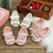 Princess Sequins Crown Bowknot Leather Baby Girl Shoes 