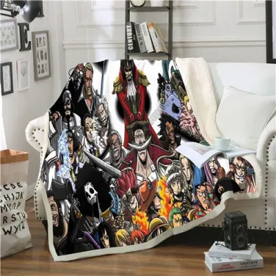 Anime a piece blanket design flannel I see printed blanket sofa warm bed throw adult blanket sherpa style-2 blanket (1)