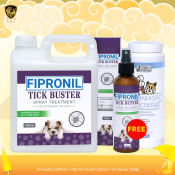 Tick Buster Fipronil Spray Bundle with Free Hugz Deodorizing Powder