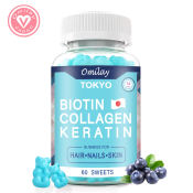 Omilay TOKYO Hair Loss Gummies - Biotin Collagen Keratin Supplement