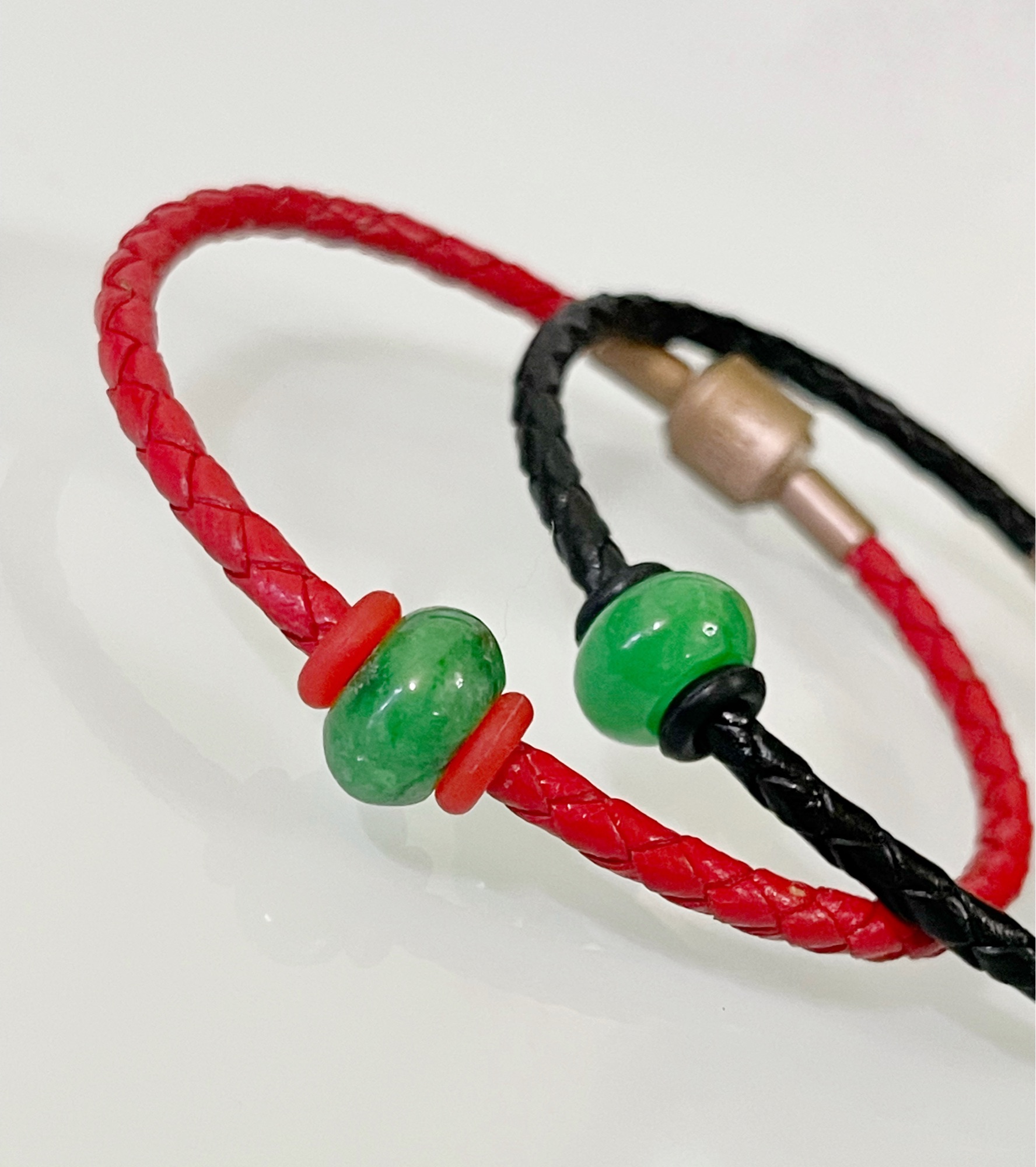 Three-Stone Leather Rope Bracelet – Taraiga