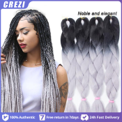 Blue Grey Synthetic Hair Extensions for DIY Box Braids