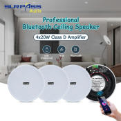 Frameless Bluetooth Ceiling Speaker with Built-in Amplifier for Home Cinema