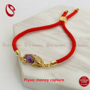 LS Jewelry Zircon Piyao Multicolor Lucky Bracelet (Adjustable Size)