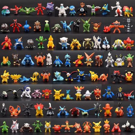 Lion Toy Store 24/144Pcs Pokemon Mini Doll Models with Different Styles Pikachu Anime Character Collection Toy Dolls Children’s Gifts Christmas Gifts