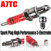 A7TC Spark Plug for Motorcycle and Scooter - Three-Electrode