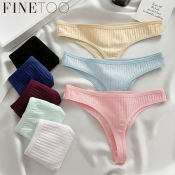 FINETOO Soft Cotton Thongs for Women - 7 Colors Available