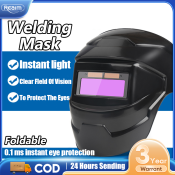 Realm Auto Darkening Welding Helmet - Protect Eyesight, Solar Powered