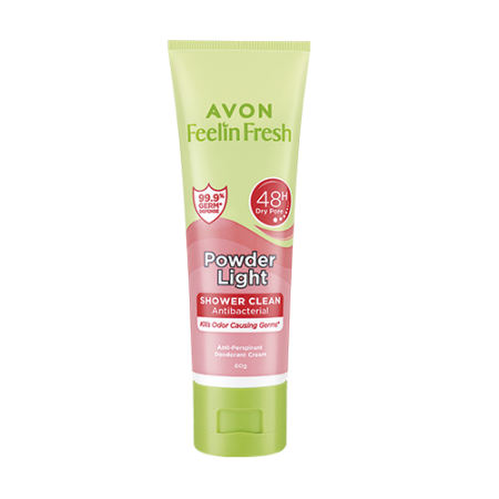 Avon Quelch Antibac Deodorant Cream, 55g Light Powder Fresh