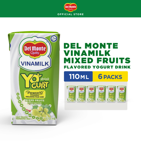 Del Monte Vinamilk Mixed Fruits Drinkable Yogurt with Power 10