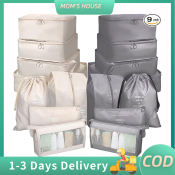 Travel Packing Cubes Set with Toiletry Bag and Shoes Bag