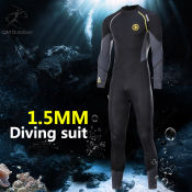 1.5mm Neoprene Wetsuit for Men - Spearfishing & Diving Suit