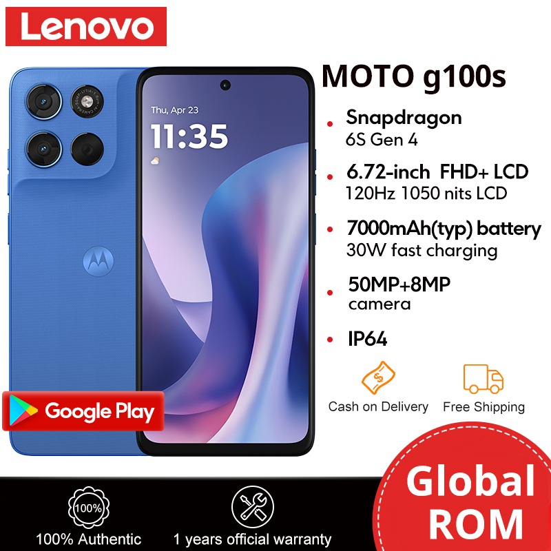 Lenovo Motorola MOTO g100S 5G Snapdragon 6s Gen4 6.72" FHD+ Eye Protection IPS LCD Screen 120Hz 7000mAh Android Cellphone Smartphone 2400*1080 Global ROM - Image 2