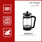 Omega French Press with Stainless Filter