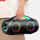 Fnova 80W Đỉnh Mạnh Mẽ Sốc Bass đèn RGB Loa Bluetooth Di Động Surround Âm Thanh Chống Thấm Nước loa âm thanh siêu trầm không dây Boombox karaoke gia đình
