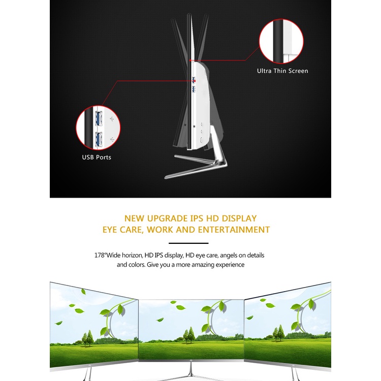 Lazada Philippines - dHP All in one desktop In i3 i5 i7 4th 5th AIO PC 8GB 16GB 128GB 256GB SSD Desktop Computer Dual Wifi Speakers