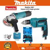 MAKITA 2-in-1 Impact Drill and Angle Grinder Set