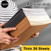 A5 Notebook 36 Sheets Line/Grid Writing Notebook Notepad 1PC