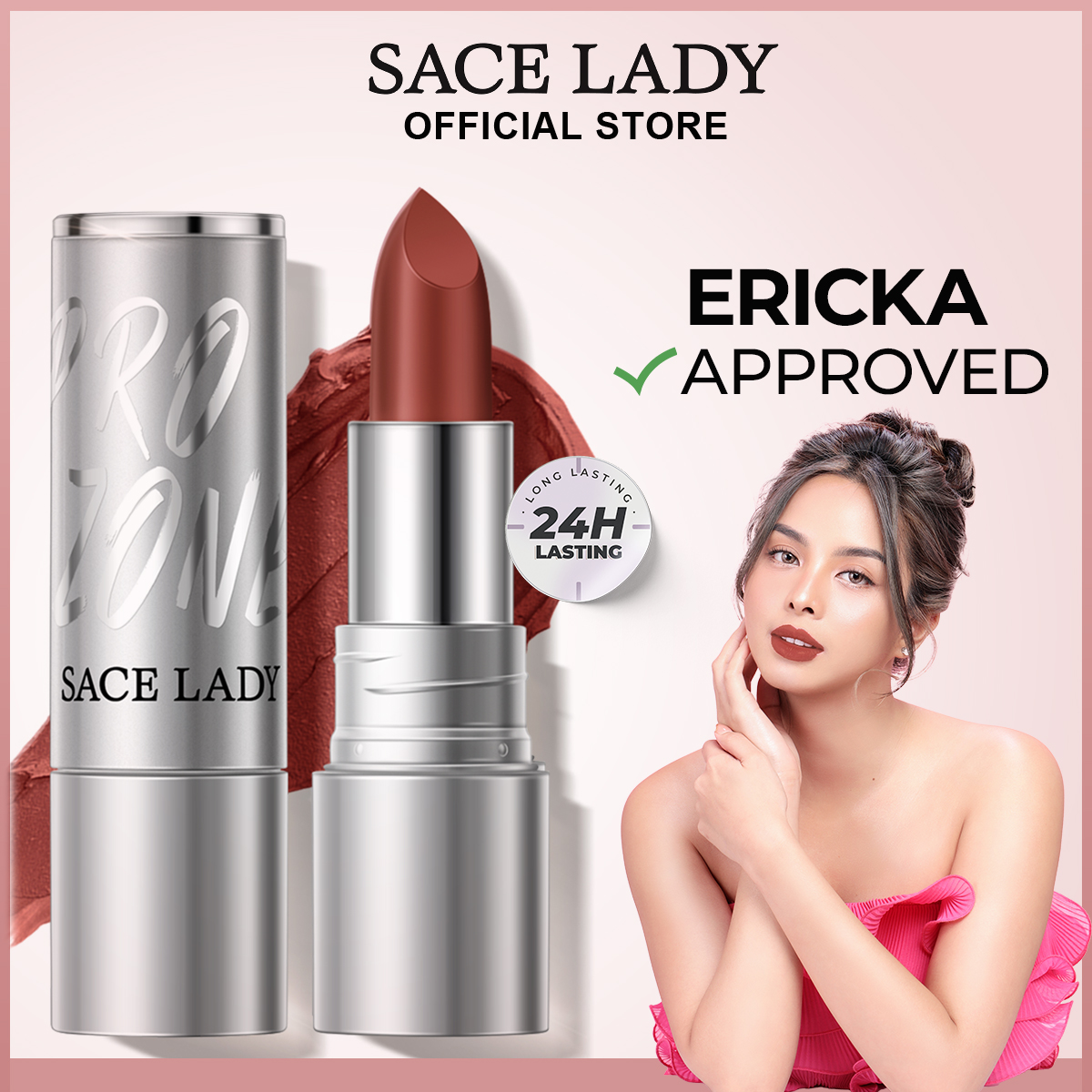 Discount on SACE LADY  shoes - SKU: SACE LADY Matte Lip Tint High Pigmented Lipstick 24H Long Lasting Non-stick Cup Waterproof Lips Make