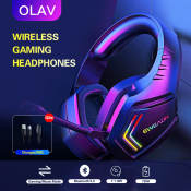 OLAV Wireless Bluetooth Gaming Headset with Mic and Noise Cancelling