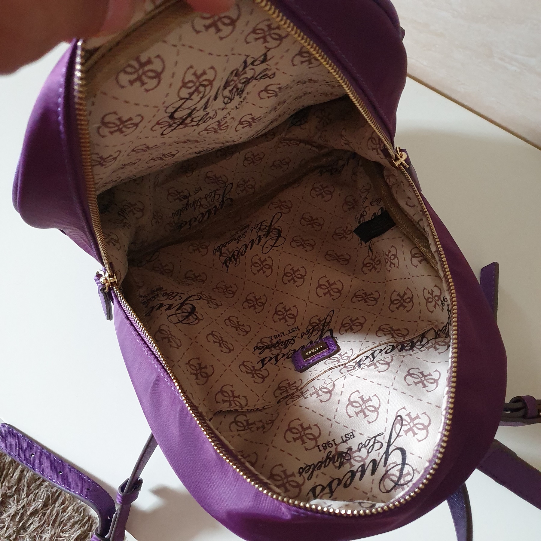 Violet backpack online guess