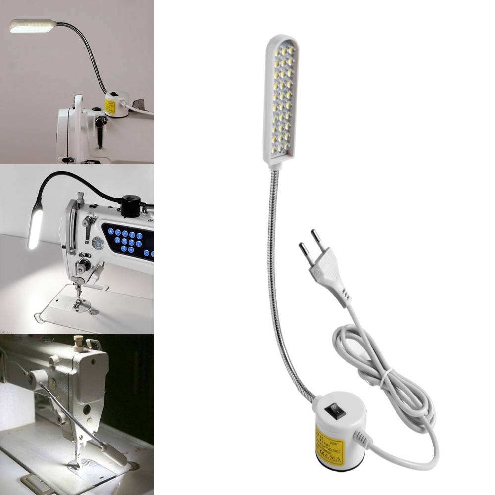 Sewing Machine LED Working Light Adjustable Magnetic Base Table Lamps EU  Plug