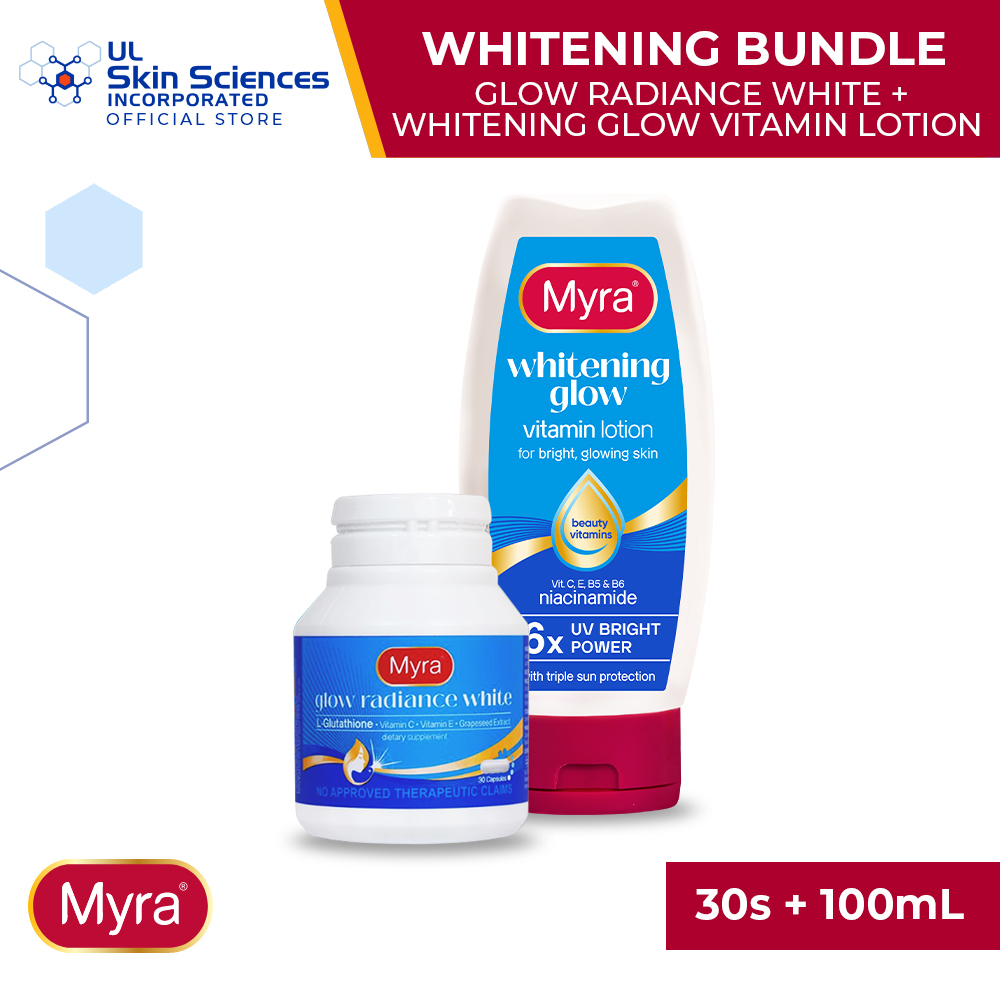 Myra Glow Radiance White with L-Glutathione 30s + Myra Smooth Glow  Whitening Facial Wash 50ml | Lazada PH