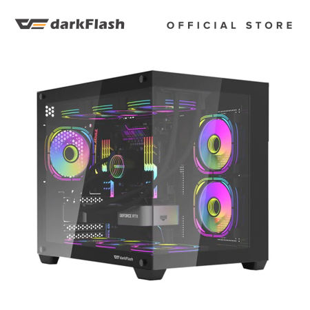 darkFlash C285MP 270 Degree Panoramic design Without A-pillar Exquisite M-ATX PC Case