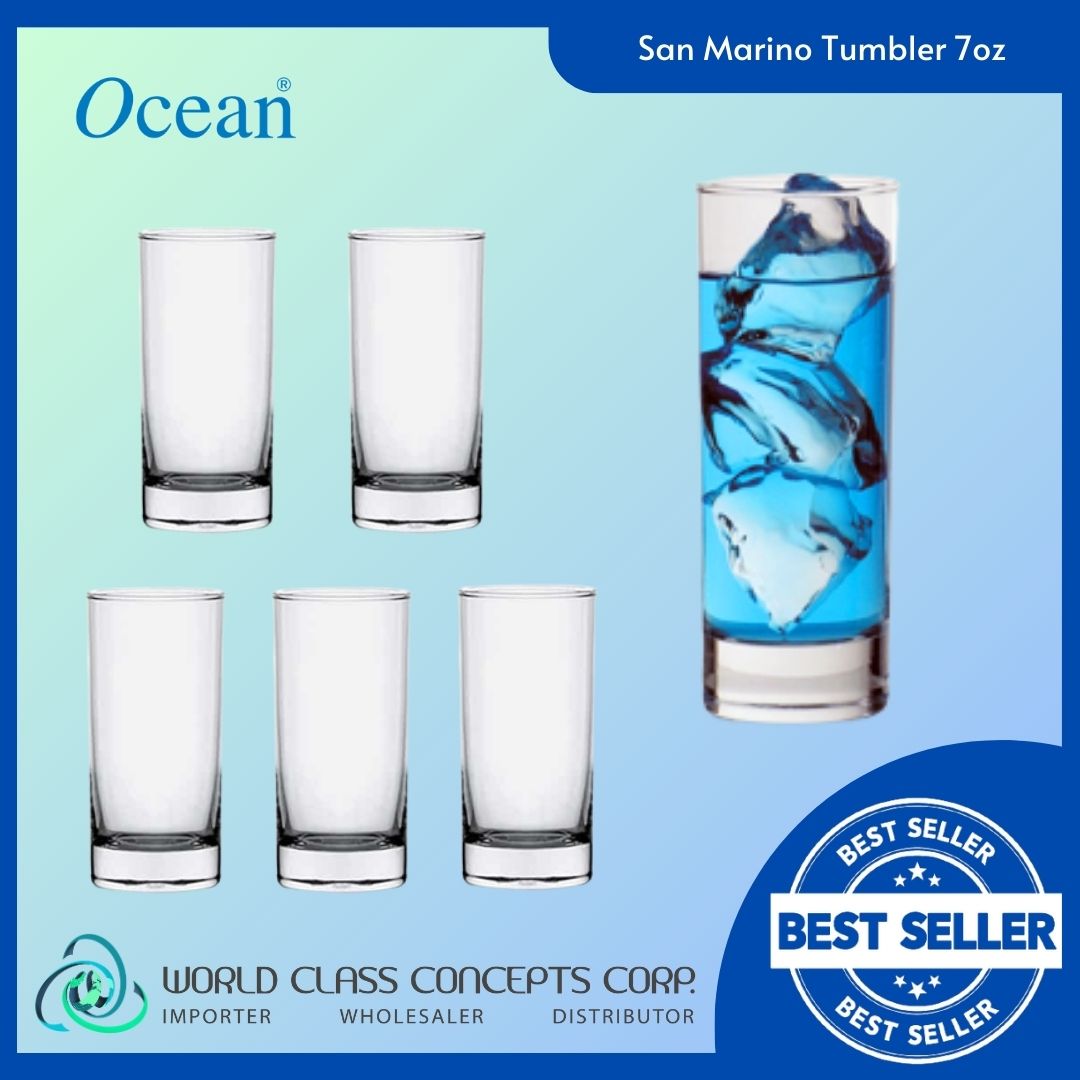 Ocean Fin Line Juice Glass Set (6 Pcs) - 175 ml - (For Pick Up From De —