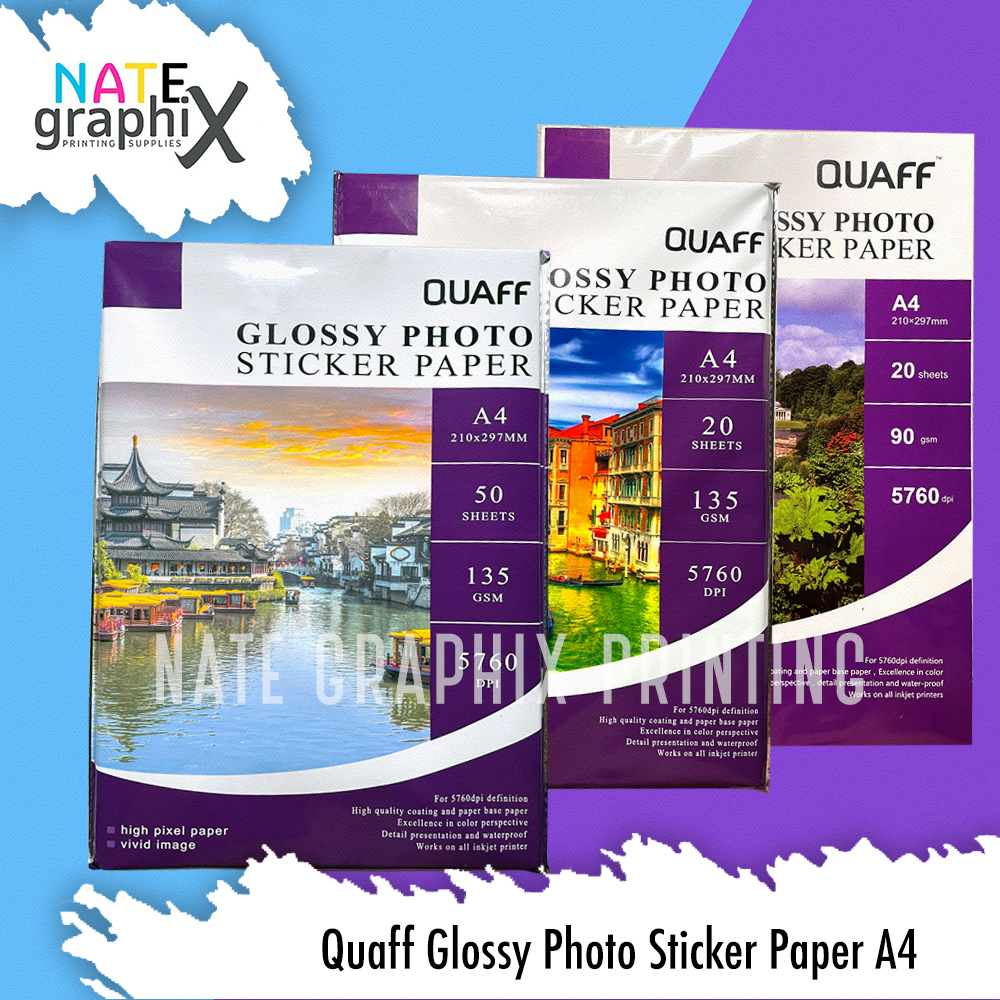 Glossy Sticker Paper (10 Sheets)