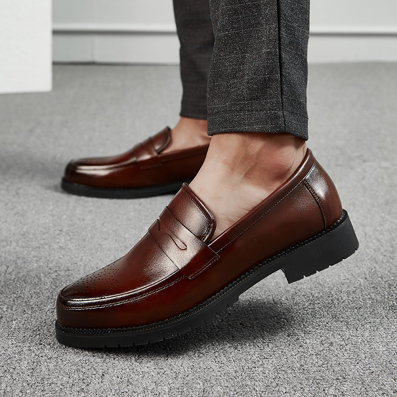 Shop Mens Black Penny Loafers with 