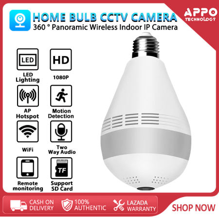 V380 PRO Wireless WIFI Night Vision Bulb CCTV Camera