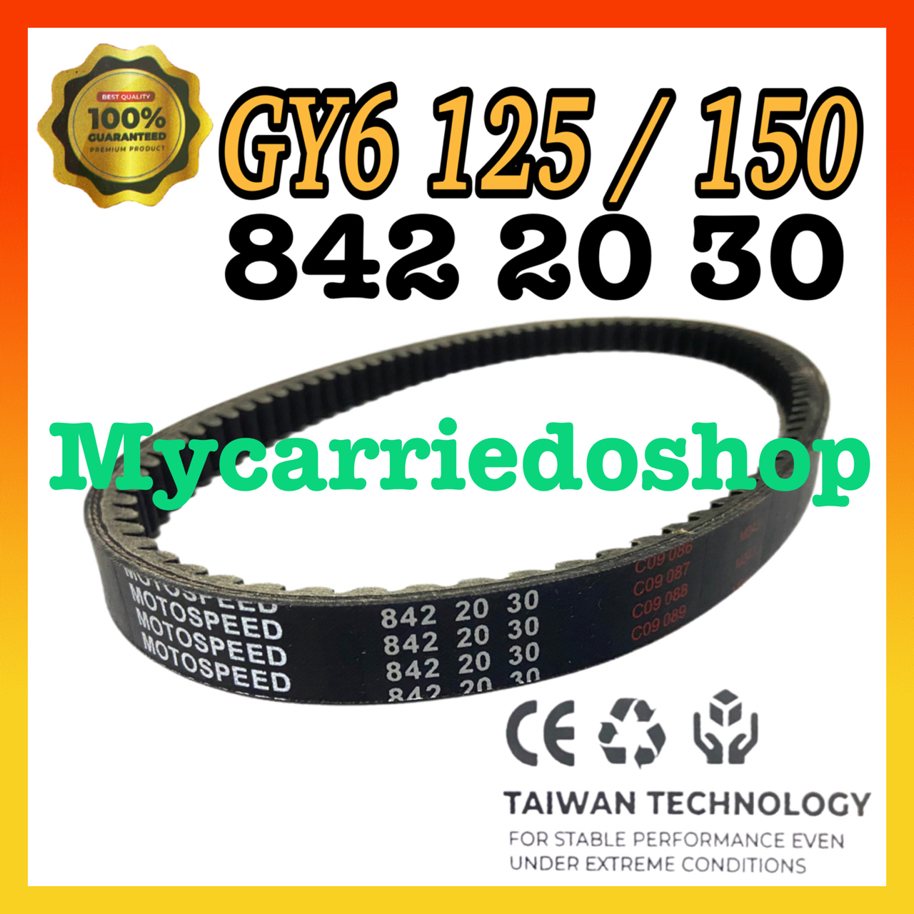 Drive Belt 835*20*30 for GY6 125 / 150cc