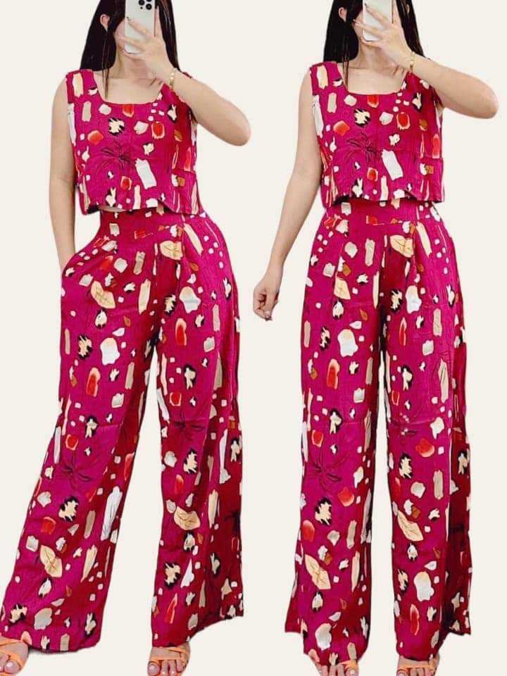 WOMENS TERNO HANGING TOP AND PANTS CHALLIS
