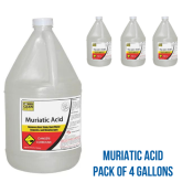 Heavy Duty Muriatic Acid Pack of 4 Gallons