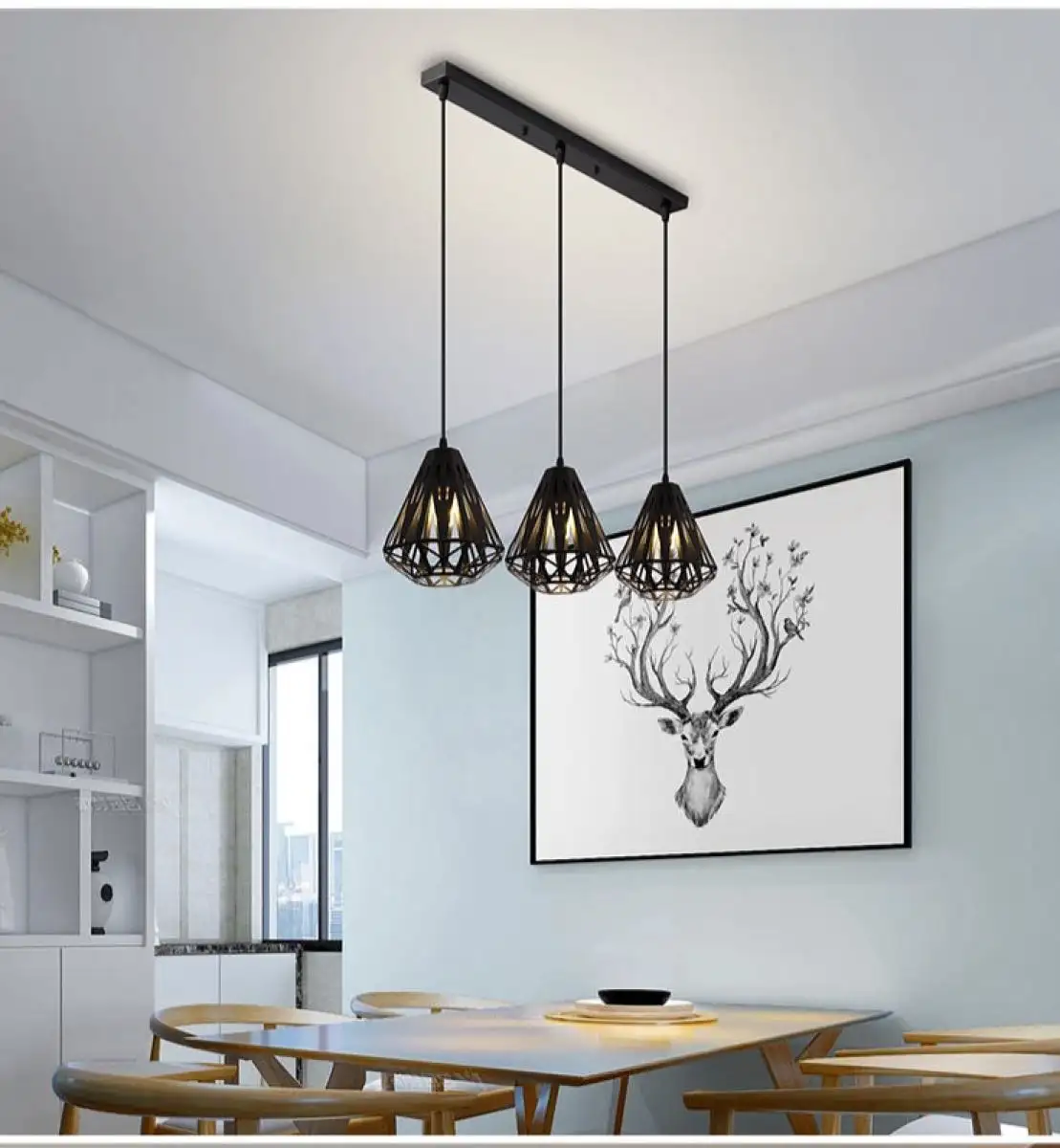 industrial style lighting for dining room