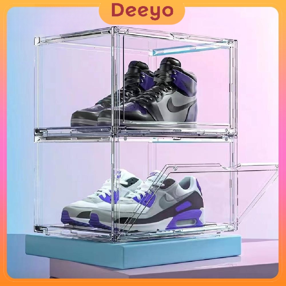 Clear acrylic shoe display on sale case