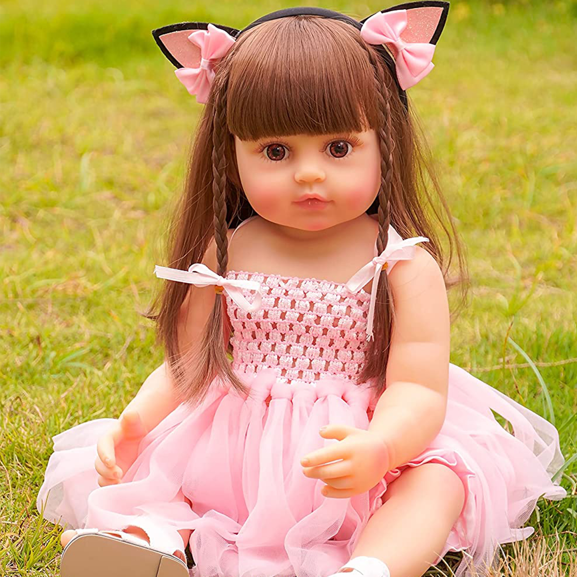 Hot Selling 55 cm Bebe Doll Reborn Toddler Girl Pink Princess Very