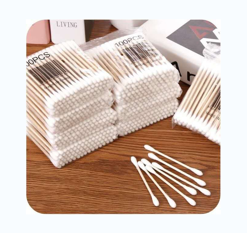 Lazada Philippines - Soft Organic Cotton Buds Earwax Remover Eco-Friendly Bamboo Cotton Swabs Cleaners Fill MR.HE