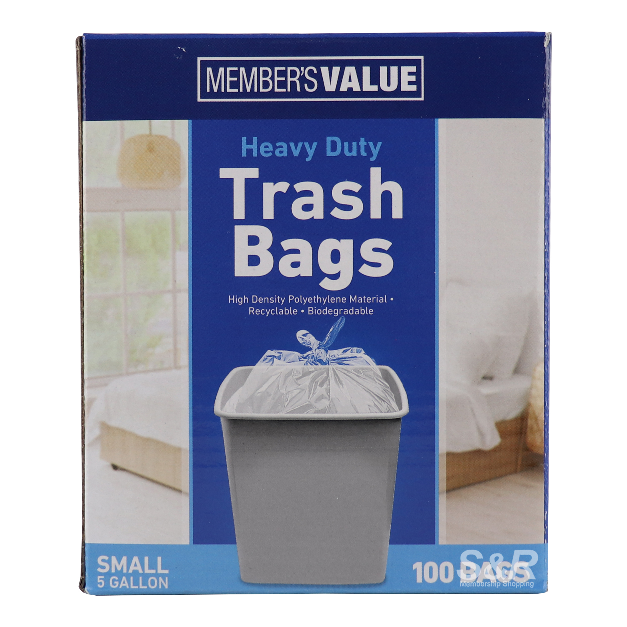 Member's Value Trash Bag Clear Large 60pcs