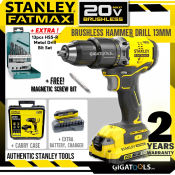 Stanley FATMAX Cordless Hammer Drill with Magnetic Bit Set