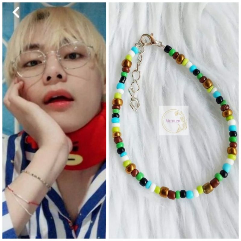 Buy Valentineflos Outstanding Kpop BTS V Same Heel Bracelet Red Rope Beads  Chain Girls Couple Jewellery Fans Hot Gift(None Black Bracelet.) at