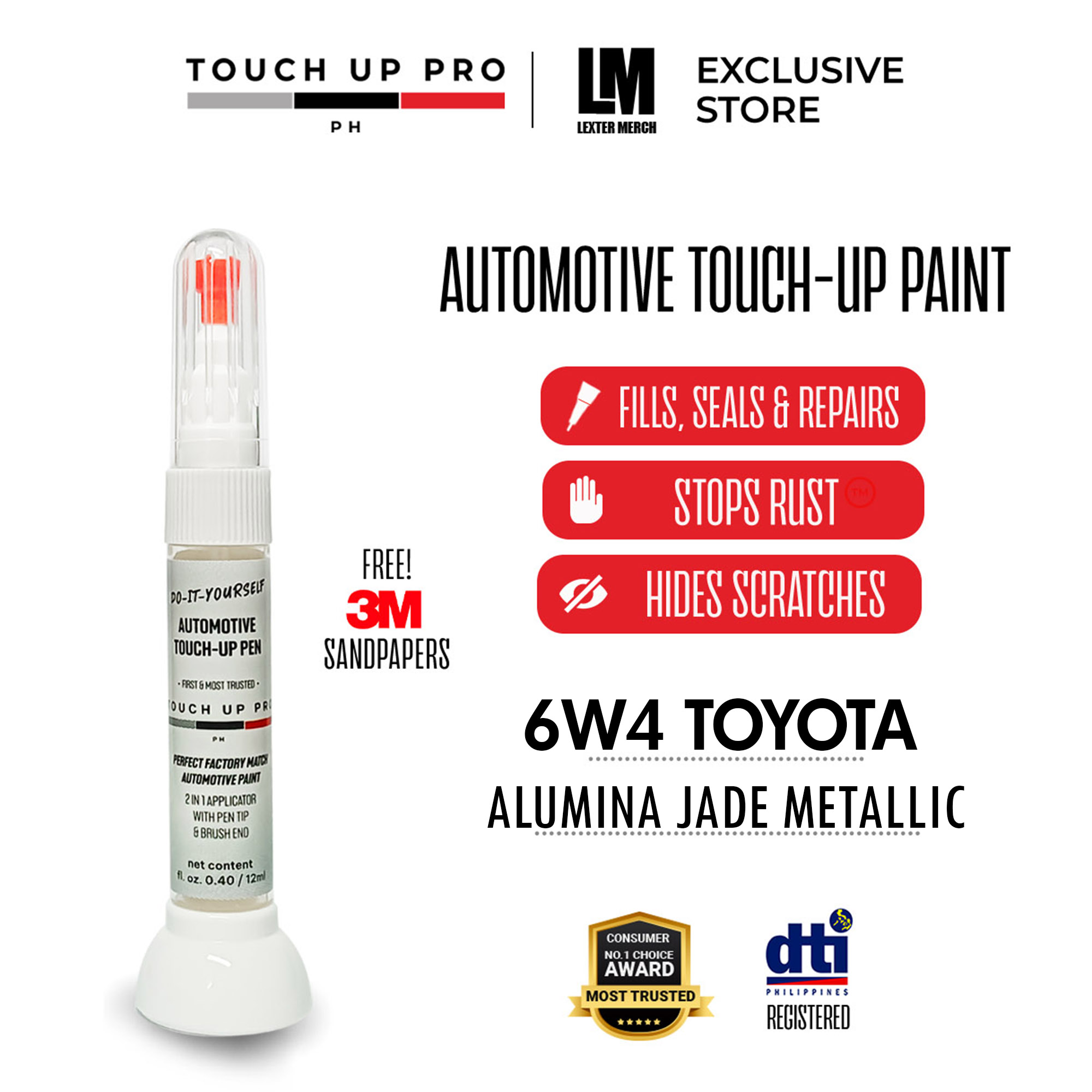 GENUINE TOYOTA BARCELONA RED META TOUCH-UP PAINT PEN CODE 3R3 OEM