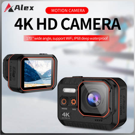 Waterproof 4K Action Camera with Remote Control and Screen