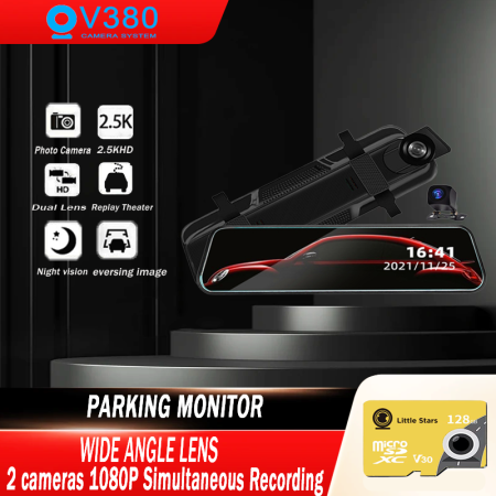 360° HD Dual Lens Dashcam for Cars - Night Vision