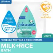 Johnson's Milk + Rice Baby Bath 200ml Refill