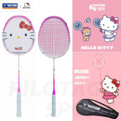 Victor+Hello Kitty Badminton Racket for Adults and Kids