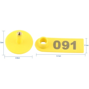 100Pcs/Set Sheep Goat Hog Pig Cattle Beef Cow Livestock Ear Number Tag Farm Animal Accessories - Intl June 2018 - 2 100Pcs/Set Sheep Goat Hog Pig Cattle Beef Cow Livestock Ear Number Tag Farm Animal Accessories - intl - 2
