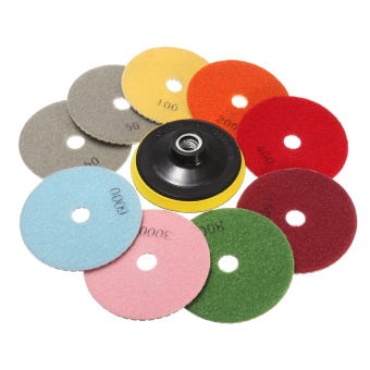 10PCS 4'' Inch Diamond Wet/Dry Polishing Pads For Granite Marble Concrete Stone - Intl June 2018 - 2 10PCS 4'' Inch Diamond Wet/Dry Polishing Pads For Granite Marble Concrete Stone - intl - 2