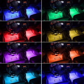 12V Car Atmosphere Lights Waterproof 2 Pieces Light Strips FlexibleLED Auto Interior Decoration Floor Lamp Lighting Kit Remote Control- Intl July 2018 - 3 12V Car Atmosphere Lights Waterproof 2 Pieces Light Strips FlexibleLED Auto Interior Decoration Floor Lamp Lighting Kit Remote Control- intl - 3